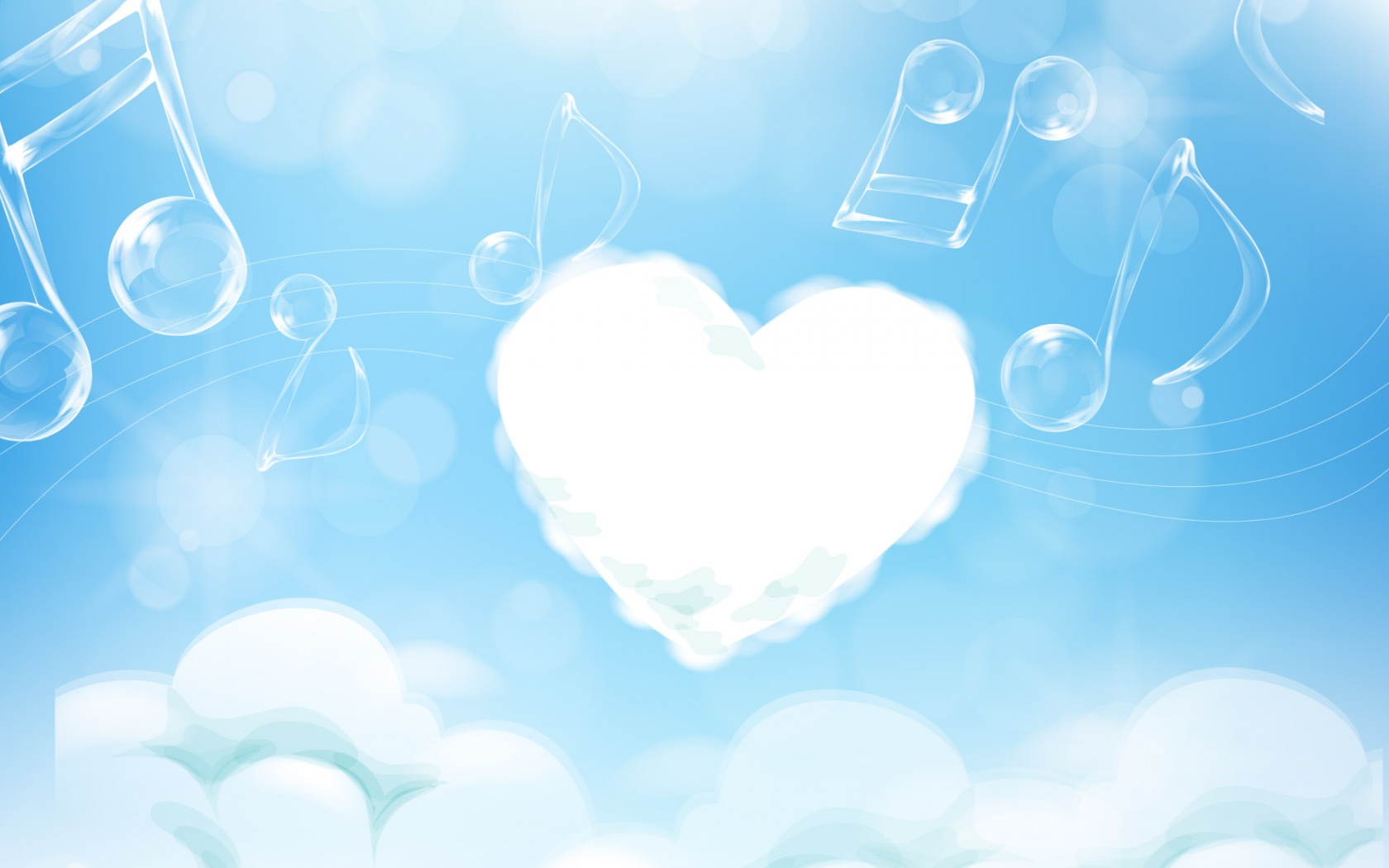 Corazón y notas musicales